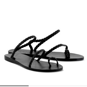 Ancient Greek Sandals Eleftheria Black Sz 41
